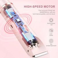 2In1 Electric Epilator Razors Painless Bikini Trimmer Facial Mustache Shavers Body Hair Trimmer for Women Facial Hair Remover