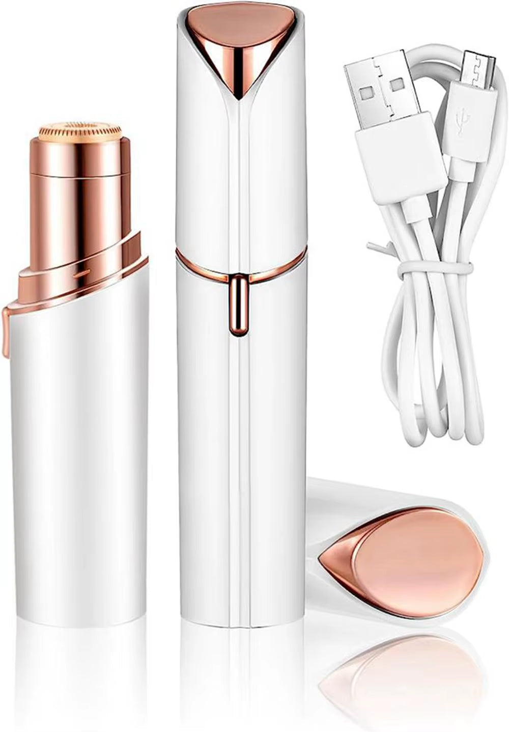 High Quality Electric Face Shaver Portable Hair Removal Device for Women Man Chin Lip Peach Fuzz Painless Facial Hair Remover