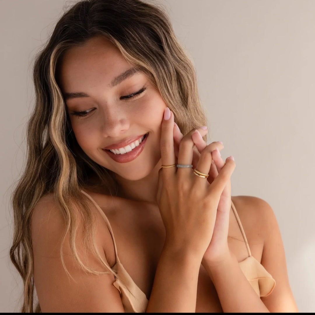 Skinny Jade ring