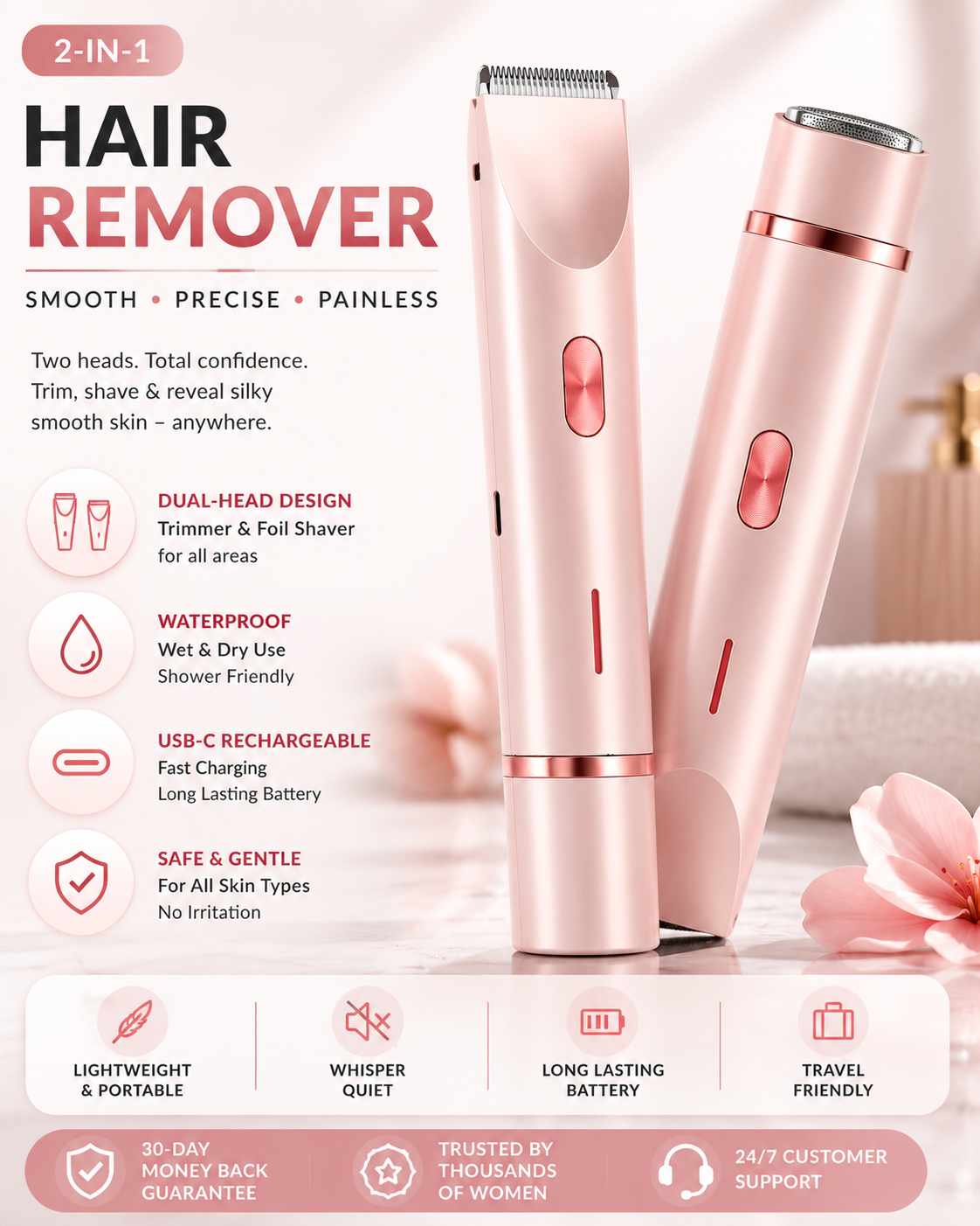 SmoothLab 2 in 1 face & body shaver